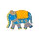 Handcrafted Folk Elephant Wooden Fridge Magnet Kitchen Decor